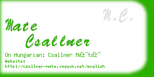 mate csallner business card